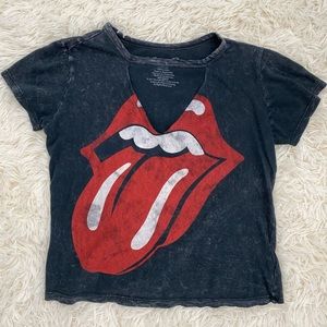 Rolling Stones Crop Top